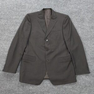 Zegna Blazer Mens 42L 52L Brown City Wool Sport Coat Jacket Suit Business